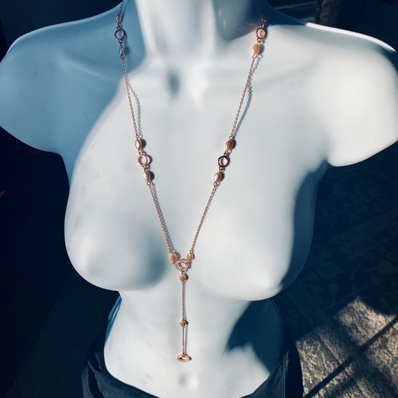 Rose Gold Long Necklace 40” - Picture 1 of 6